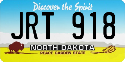 ND license plate JRT918
