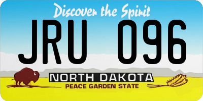 ND license plate JRU096