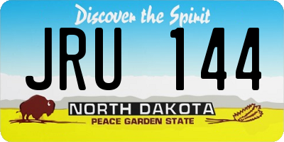 ND license plate JRU144