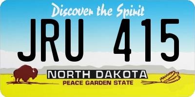 ND license plate JRU415