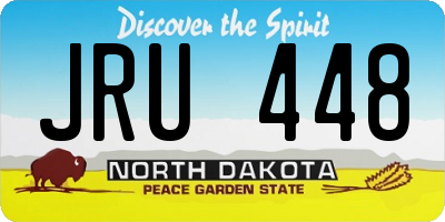 ND license plate JRU448