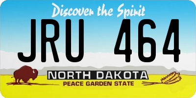 ND license plate JRU464