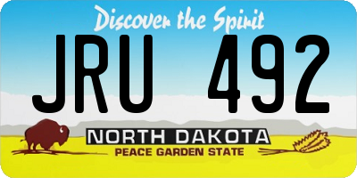 ND license plate JRU492