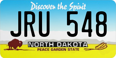 ND license plate JRU548