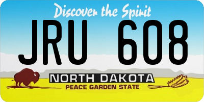 ND license plate JRU608