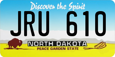 ND license plate JRU610