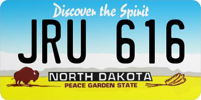 ND license plate JRU616