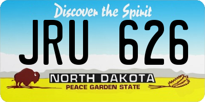 ND license plate JRU626