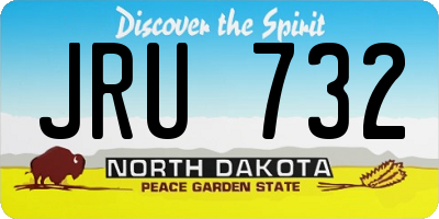 ND license plate JRU732