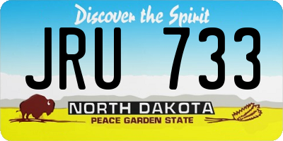ND license plate JRU733