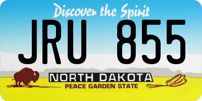 ND license plate JRU855