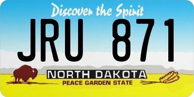 ND license plate JRU871