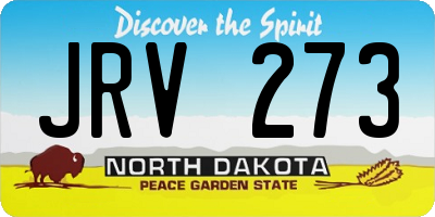 ND license plate JRV273