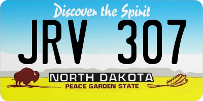 ND license plate JRV307