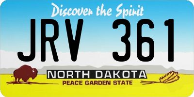 ND license plate JRV361