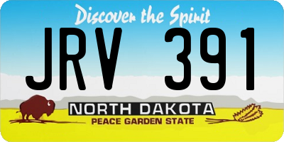 ND license plate JRV391