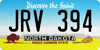 ND license plate JRV394