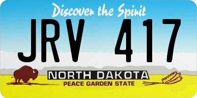 ND license plate JRV417