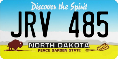 ND license plate JRV485