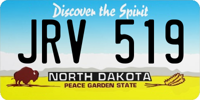 ND license plate JRV519