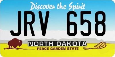 ND license plate JRV658