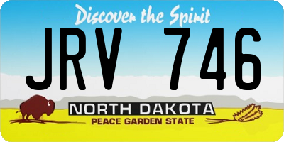 ND license plate JRV746