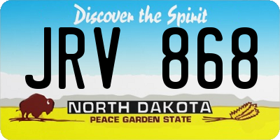 ND license plate JRV868