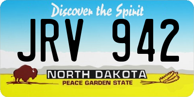 ND license plate JRV942