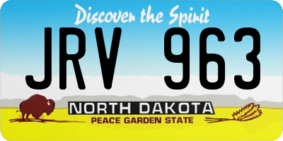 ND license plate JRV963
