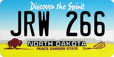 ND license plate JRW266