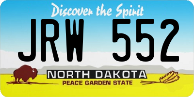 ND license plate JRW552