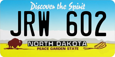 ND license plate JRW602
