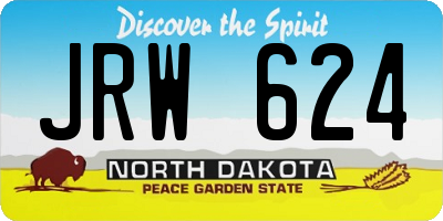 ND license plate JRW624