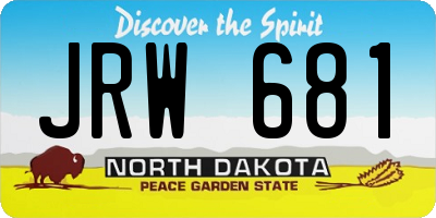 ND license plate JRW681