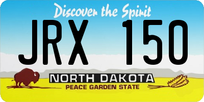 ND license plate JRX150
