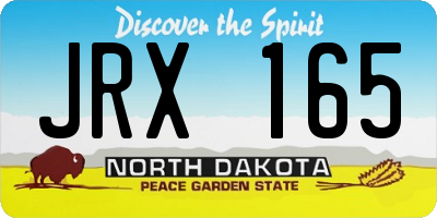 ND license plate JRX165