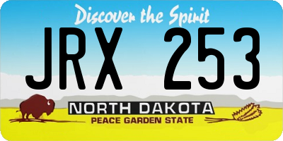 ND license plate JRX253
