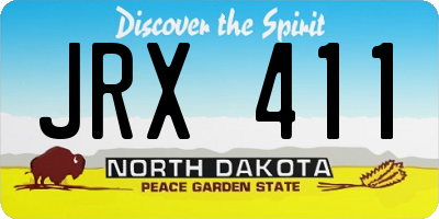 ND license plate JRX411