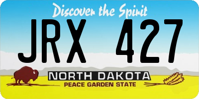 ND license plate JRX427