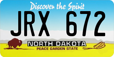 ND license plate JRX672