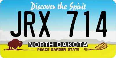 ND license plate JRX714