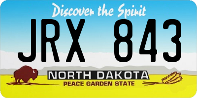 ND license plate JRX843