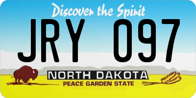 ND license plate JRY097