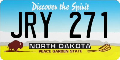 ND license plate JRY271