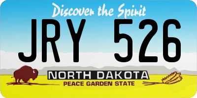 ND license plate JRY526