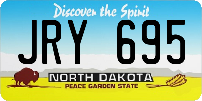 ND license plate JRY695