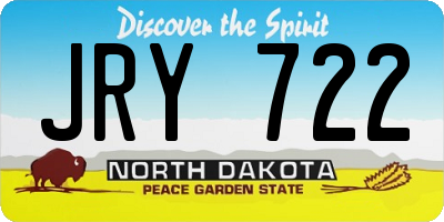 ND license plate JRY722