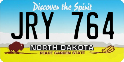 ND license plate JRY764