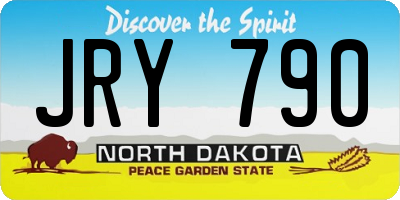 ND license plate JRY790