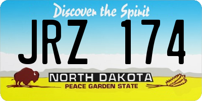 ND license plate JRZ174